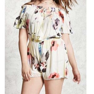 Forever 21 Floral, Watercolor Romper